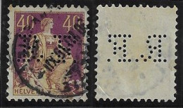 Switzerland 1913/1934 Stamp With Perfin R.F. By Randon-Friederich SA From Chene-Bourg GE Lochung Perfore - Perfins