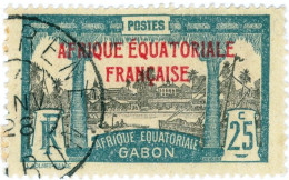 GABON, PAESAGGI, LANDSCAPE, 1924, FRANCOBOLLI USATI Mi:GA 97, Scott:GA 94, Yt:GA 96 - Oblitérés