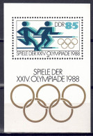 DDR 1988 - Olymp. Sommerspiele, Block 94, Postfrisch ** / MNH - 1981-1990