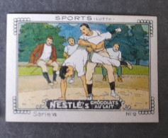 SUISSE NESTLE  1900'  LUTTE FREE STYLE  JEUX GAMES Chokolado TOBLER IMPERF ND - Worstelen