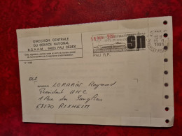 Lettre / Carte 1991  SERVICE NATIONAL PAU RP POUR RIXHEIM - Other & Unclassified
