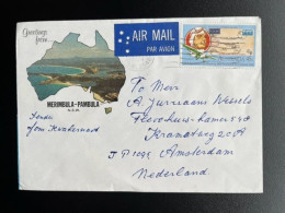 AUSTRALIA 1984 AIR MAIL LETTER MERIMBULA TO AMSTERDAM AUSTRALIE - Brieven En Documenten