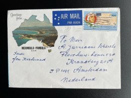 AUSTRALIA 1984 AIR MAIL LETTER MERIMBULA TO AMSTERDAM AUSTRALIE - Cartas & Documentos