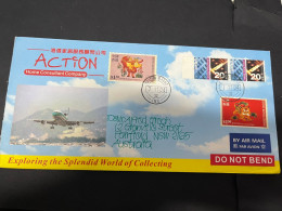 3-1-2024 (3 X 12) Cover Posted From Hong Kong To Australia - 2004 (with Numerous Stamps) CONCORDE At Back - Lettres & Documents