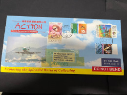 3-1-2024 (3 X 12) Cover Posted From Hong Kong To Australia - 2004 (with Numerous Stamps) CONCORDE At Back - Briefe U. Dokumente