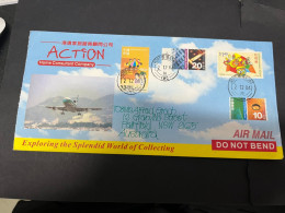 3-1-2024 (3 X 12) Cover Posted From Hong Kong To Australia - 2004 (with Numerous Stamps) CONCORDE At Back - Covers & Documents