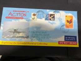 3-1-2024 (3 X 12) Cover Posted From Hong Kong To Australia - 2004 (with Numerous Stamps) - Covers & Documents