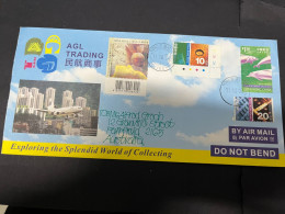 3-1-2024 (3 X 12) Cover Posted From Hong Kong To Australia - 2004 (with Numerous Stamps) - Covers & Documents