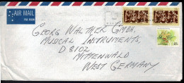 Australia 1982 Aboriginal Culture Pair + Tree Frog On Air Mail Letter To Germany - Storia Postale