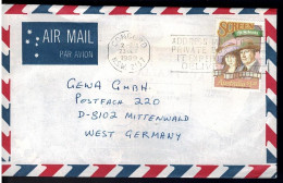 Australia 1989 Screen $1.10 On Air Mail Letter To Germany - Covers & Documents