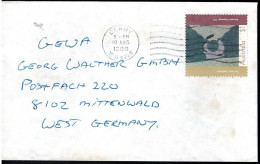 Australia 1988 Ancestor Dreaming $1 On Letter To Germany - Brieven En Documenten
