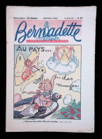 Illustré Catholique Des Fillettes, Hebdomadaire, 10 Juin 1951, N° 236,  Frais Fr 2.25 E - Bernadette