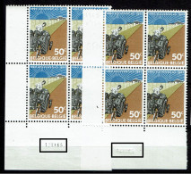 1340  Bloc 4  Cd X 2  **  Seconde Date Mal Imprimée Et Papier Défoncé Sous Celle-ci - 1961-1990