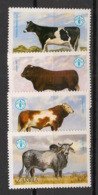 ZAMBIA - 1987 - N°YT. 420 à 423 - Faune / Bovins - Neuf Luxe ** / MNH / Postfrisch - Cows