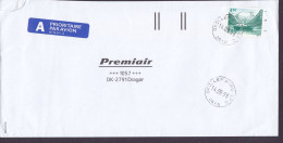 Norway A Prioritaire Par Avion Label SKOLLENBORG 1998 Cover Brief Lettre PREMIAIR Dragør Denmark Ship Schiff Ferry Fähre - Lettres & Documents