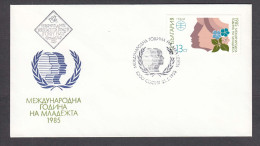 Bulgaria 1985 - International Year Of Youth, Mi-Nr. 3363, FDC - FDC