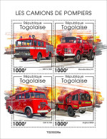 2024-01 - TOGO- FIRE TRUKS                 4V  MNH** - Vrachtwagens