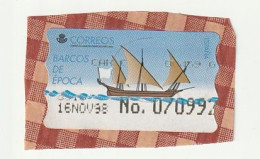 Espagne Spain España - Etiquetas Franqueo / ATM - Ancient Ships (Jabeque Tajo) - Mi AT19, Yt D18 - 1998 - Machine Labels [ATM]