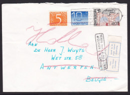 Netherlands: Cover To Belgium, 1972, 3 Stamps, Returned, Small Retour Label & Cancel (minor Damage, See Scan) - Lettres & Documents