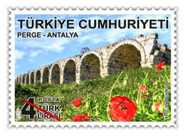 Turkey, Türkei - 2018 - Ruins Of Perge, Antalya Province, Archaeology, Tulip, Flowers ** MNH - Ongebruikt