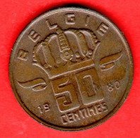 Belgio - Belgium - Belgique - Belgie - 1980 - 50 Centimes - QFDC/aUNC - Come Da Foto - 50 Cents