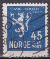 NO012D – NORVEGE - NORWAY – 1925 – ANNEXATION OF SPITZBERGEN – SG # 186 USED 9,75 € - Oblitérés