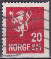 NO013B – NORVEGE - NORWAY – 1927 – STANDING LION VARIETY – MI # 124E USED 20 € - Oblitérés