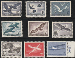 409 - Austria 1954 - Posta Aerea, Uccelli N. 54/60. Cat. € 450,00. MNH - Neufs