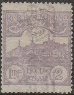 360 - San Marino - 1903 - Cifra E Vedute L. 2 N. 44. Cert. SBPV. Cat. € 2750,00. MNH - Neufs