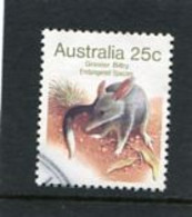 AUSTRALIA - 1981  25c  ENDANGERED SPECIES  FINE USED - Usati