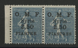 SYRIE N° 87b Neuf ** (MNH) Cote 130 € VARIETE PIASTRE SANS "S" FINAL Tenant à Un Timbre Normal Voir Suite - Nuovi