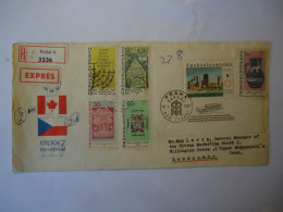 CZECHOSLOVAKIA  COVER REGISTERED   EXPRES  1967 EXPO 67  MONTREAL CANADA - FDC