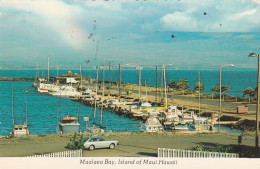 Maalaea Bay Maui Hawaii, Boat Marina, Auto, C1970s Vintage Postcard - Maui