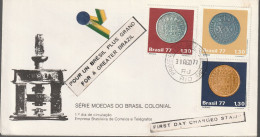 1977, FDC Unused, Coins - FDC