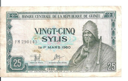 GUINEE 25 SYLIS 1980 VF P 24 - Guinée