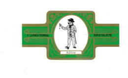 9) Bague De Cigare Série Tintin Verte Dorée La Finca Tropical Kuifje Collectie Dupond Où Dupont Détective En TB.Etat - Werbeobjekte