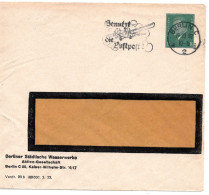 62075 - Deutsches Reich - 1932 - 8Pfg Ebert Fenster-PGAUmschlag "Berliner Wasserwerke" BERLIN - BENUTZT DIE LUFTPOST! - Enveloppes