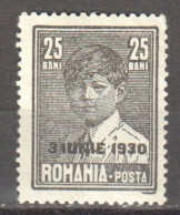 Rumänien; 1930; Michel 361 **; König Karl II Mit Aufdruck "8 Iunie 1930"; Einzelstück - Unused Stamps