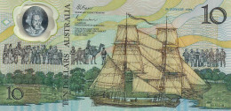 AUSTRALIA $10 1ST POLYMER 1ST TYPE NOTE MAN FRONT SIGNATURE FRAZER-JOHNSON SHIP BACK 1988 UNC PREFIX AA READ DESCRIPTION - 1988 (10$ Polymer)