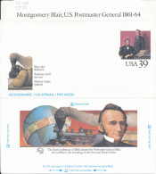 USA Aerogramme 1989 In Mint Condition Montgomery Blair Postmaster General 1861 - 1864 - 1981-00