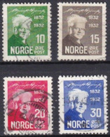 NO022 – NORVEGE - NORWAY – 1932 – B.M. BJOERNSON – SG # 227/30 USED 8,60 € - Oblitérés