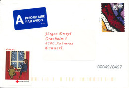 Iceland Cover Sent To Denmark 2013 Single Franked - Lettres & Documents