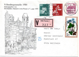 62150 - Bund - 1980 - 60Pfg B&S PGAUmschlag "Passau" M ZusFrankatur Als W-Bf (16g/500 DM) PASSAU -> Weilheim - Privé Briefomslagen - Gebruikt