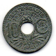 FRANCE, 10 Centimes, Zinc, Year 1941, KM # 897 - 10 Centimes