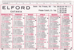 Calendarietto - Elford - Catania - Anno 1973 - Petit Format : 1971-80