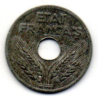 FRANCE, 20 Centimes, Zinc, Year 1941, KM # 899 - 20 Centimes