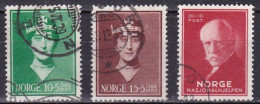 NO029 – NORVEGE - NORWAY – 1939-40 – QUEEN MAUD & F. NANSEN – SG # 267/8-277 USED 33 € - Oblitérés
