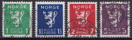 NO030 – NORVEGE - NORWAY – 1940 – STANDING LION – SG # 271/4 USED 10,50 € - Oblitérés