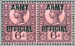 QV 1901. ARMY OFFICIAL Overprint On 6d Purple And Rose-Red. Very Light Mounted Mint - Nuovi