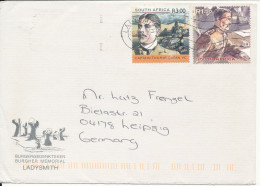 South Africa Cover Sent To Germany Ladysmith 10-12-2002 - Storia Postale